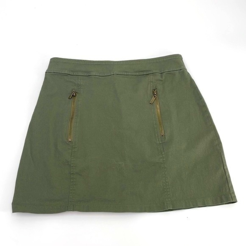 UEC Guess olive green stretch twill mini skirt size XS
